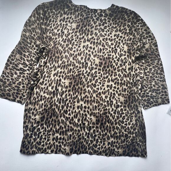 Rebecca Malone Women’s Plus Size Animal Print Crewneck Sweater Sz 1X - Picture 10 of 10